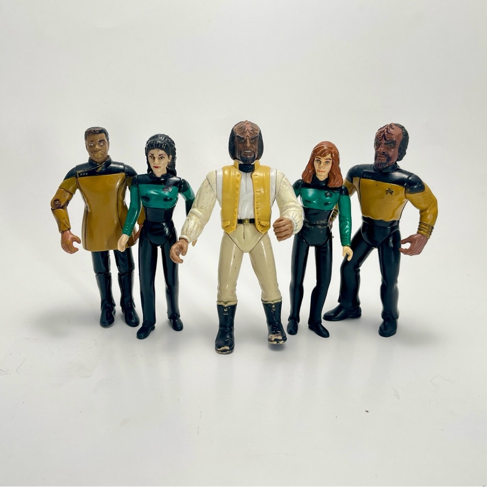 5 Vintage Star Trek Next Generation S6 1994 Action Figure 4-5” tall